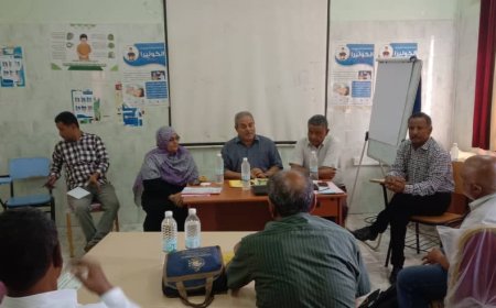دورة تدريبية لمدراء مكاتب الصحة ومشرفي التحصين والتثقيف لتنفيذ حملة الكوليرا بلحج