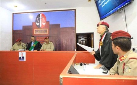 محكمة عسكرية بمأرب تحاكم قيادي كبير وآخرين. 