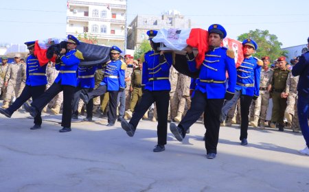 بحضور قيادات عسكرية ومدنية وجموع غفيرة تشييع الشهيد النقيب/ حافظ الصيادي