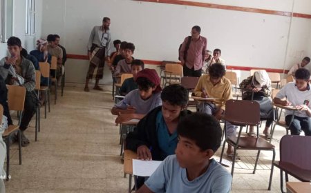 فريق التوجيه التربوي لودر مجال امصرة يتفقد سير العملية الامتحانية