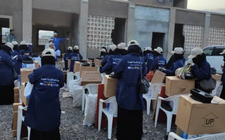 توزيع أدوات المهنة للمتدربين في مشروع التلمذة المهنية بمديرية ردفان محافظة لحج