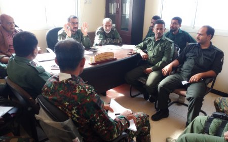 مدير أمن تبن يعقد اجتماعًا موسعًا لمناقشة التقرير الإحصائي السنوي وتعزيز الأداء الأمني