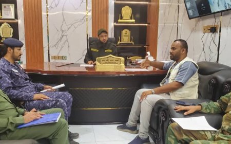 مدير أمن لحج يلتقي قائد التوعية في منظمة "هاندي كاب" لمناقشة تنفيذ أنشطة التخلص من الذخائر المتفجرة