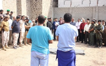 النيابة الجزائية  المتخصصة في عدن تنفذ حكم القصاص الشرعي بحق مدانين بجريمة قتل بالإعدام رمياً بالرصاص حتى الموت