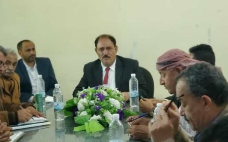 محافظ الضالع يناقش تحصيل الإيرادات العامة ويعلن عام 2025 عامًا للانضباط والتنمية