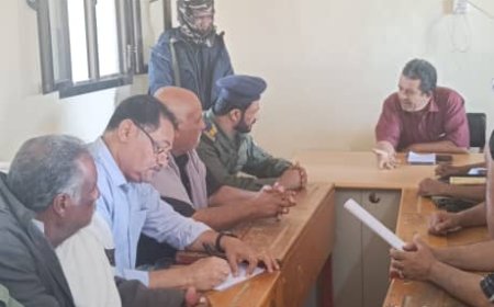 القائم باعمال مدير امن محافظة ابين يقوم بزيارة امن مديرية لودر