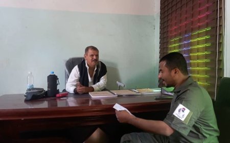 التوجيه التربوي بلحج يُقييم سير أداء الاختبارات النصفية للعام 2024م 