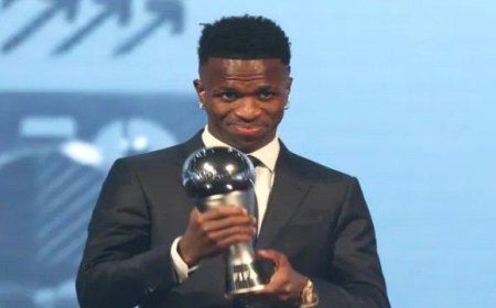 فينيسيوس يفوز بجائزة أفضل لاعب في العالم لعام 2024