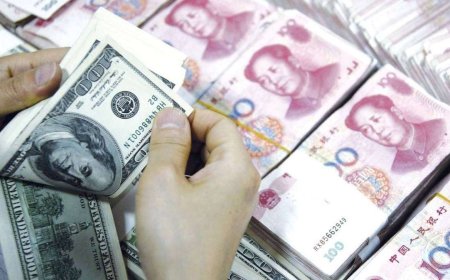 ارتفاع سعر اليوان الصيني أمام الدولار الأمريكي في تعاملات اليوم