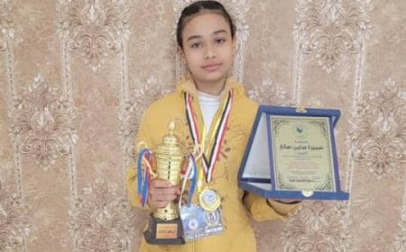 الطالبة سميرة سامي دحة تحقق المركز الثالث في مسابقة الحساب الذهني في مصر 