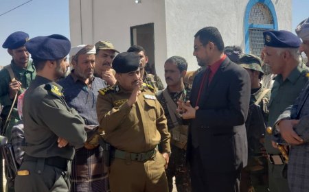 الوكيل لمروق والعميد النسي يفتتحان مبنى إدارة شرطة مديرية مرخة السفلى بعد إعادة تأهيله بدعم من الإمارات