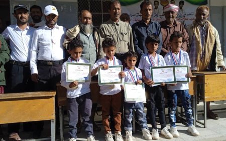 تكريم الطلاب الأوائل في مسابقة الحساب الذهني  بسرار أبين    