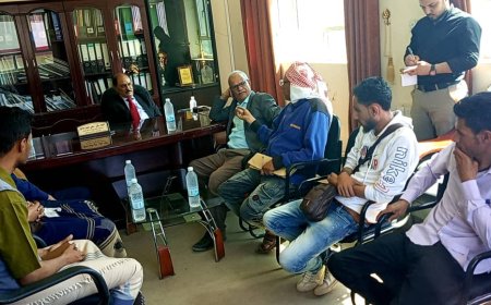 محافظ الضالع يلتقي نقابة المهندسين بالمحافظة ويناقش معهم خطط تطوير المحافظة