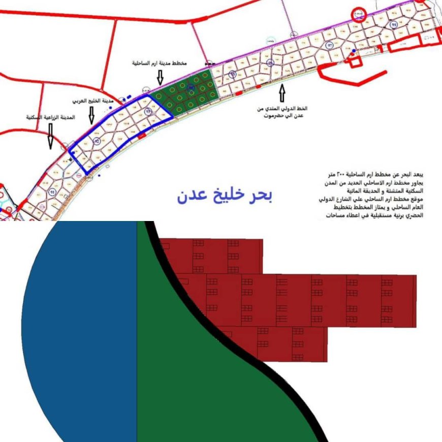 مدينة إرم الساحلية بأبين تعلن عن البدء في أستقبال طلبات الشراء بحسب المخطط المعتمد رسمياً