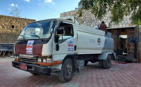 قوات درع الوطن تدعم مستشفى محنف في لودر بـ 4000 لتر ديزل