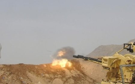 تعز.. تبادل قصف  مدفعي ببن الجيش الوطني ومليشــيا الحـوثي .