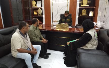 مدير أمن لحج يبحث مع قيادة مؤسسة "بصمة الأمل" سبل تعزيز التعاون التنموي في المحافظة