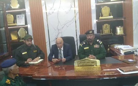 وكيل وزارة الداخلية للشؤون البشرية والمالية يقوم بزيارة تفقدية إلى شرطة محافظة لحج