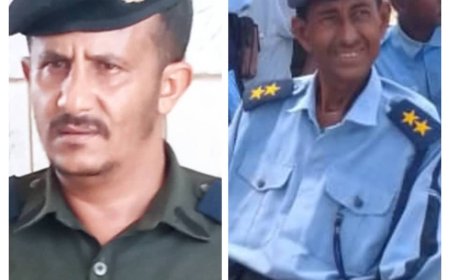 نائب مدير شرطة السير م أبين المقدم زهير يعزي في وفاة الملازم اول فهمي صالح الباهزي