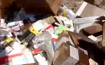 إتلاف كمية من الأدوية المهربة والمنتهية تم ضبطها في محافظة الحديدة 