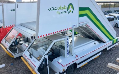شاهد بالصور" معدات شركةطيران عدن التابعة لمجموعة القطيبي التجارية والتي تبعث الأمل والتفاؤل