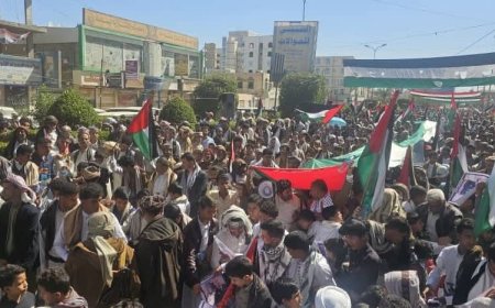 تظاهرات في مدن يمنية دعما لفلسطين واحتفالا بالصفقة
