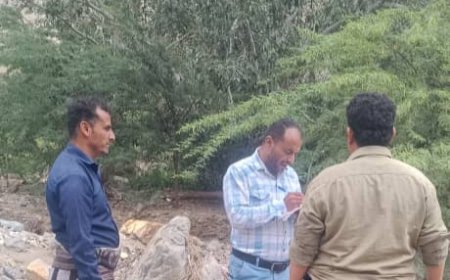 اليوسفي يتفقد منطقة امقيا بمديرية سرار بأبين 