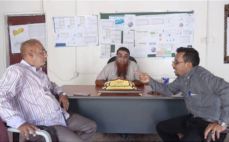 الدكتور الثرم يلتقي باجميل لمناقشة الوضع الصحي في مديرية زنجبار
