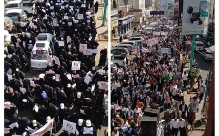 تعز .بالتزامن مع حراكهم الاحتجاجي.. تضامن واسع مع حراك المعلمين في تعز