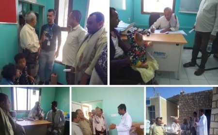 تعز.. برفقة رئيس لجنة الخدمات مدير عام الوازعية يزور الوحدات الصحية في حنه والجريب