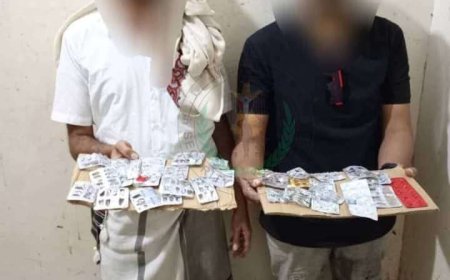 أبين.. ضبط شخصان بتهمة تروجَ حبوب مخدرات بأوراق طبية مزورة