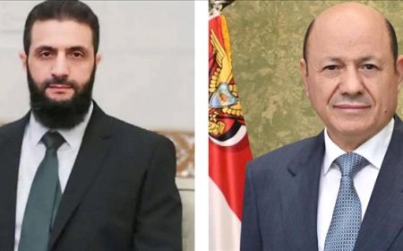 رئيس مجلس القيادة يهنئ الشرع بتوليه رئاسة الجمهورية العربية السورية