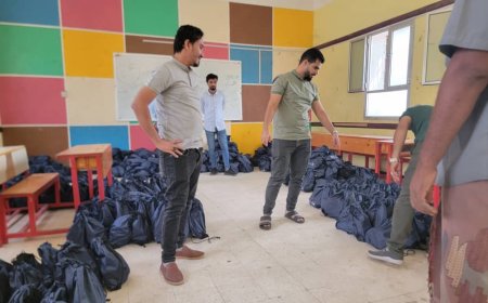 مدرسة لبوزة بالمحلة لحج تستلم جانبا من الدعم المقدم من منظمة الإغاثة الإسلامية