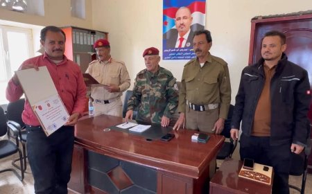 العمليات العسكرية المشتركة لجبهات الضالع تكرم قادة النقاط الطبية