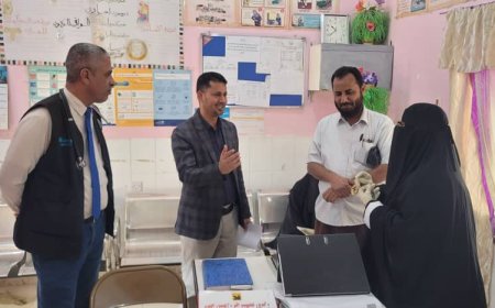 مدير عام الجودة ومكافحة العدوى بوزارة الصحة د.امين سلمان يزور مستشفى الشهيد محنف بلودر