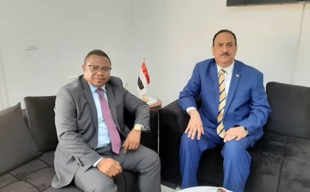 سفير الجمهورية اليمنية عميد السلك الدبلماسي يستقبل سعادة سفير الجمهورية الجابونية الصديقة 