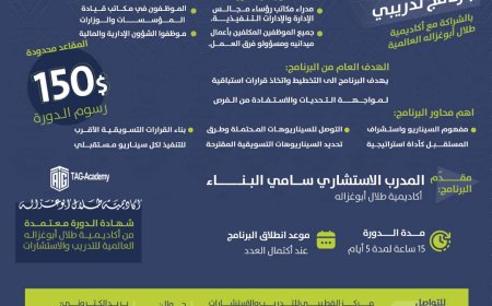 مركز القطيبي يطلق برنامجًا تدريبيًا حول استشراف المستقبل التسويقي بالشراكة مع أكاديمية طلال أبو غزالة