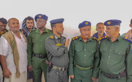 مدير إدارة الاحوال المدنية بأبين يزور مكتب الأحوال المدنية مودية 