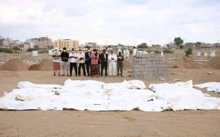 النيابة العامة بالعاصمة عدن تنفذ عملية دفن 56 جثة مجهولة الهوية