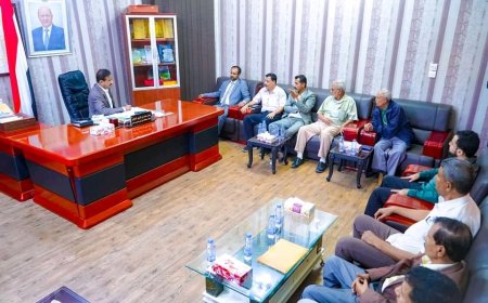 المحافظ بن الوزير يرحب بخطة معهد أمين ناشر للعلوم الصحية توسيع التخصصات بفرع المعهد في المحافظة