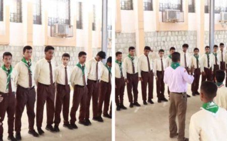 سكرتير كشافة حضرموت الساحل في زيارة تفقدية  للفرقة الكشفية بالثانوية النموذجية