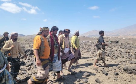 العميد المشوشي يتفقد الخطوط الأمامية للواء الثالث دعم وإسناد بوادي عومران بأبين   