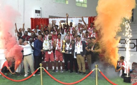 بالعلامة الكاملة شعب حضرموت يتوّج بدرع الدوري العام لكرة السلة والميناء وصيفا