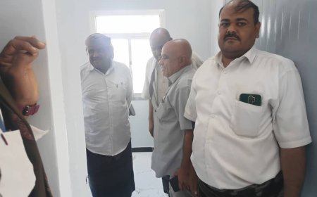 أمين عام المجلس المحلي بمديرية المضاربة والعارة بلحج يفتتح مبنى الوحدة الصحية بالهجرة