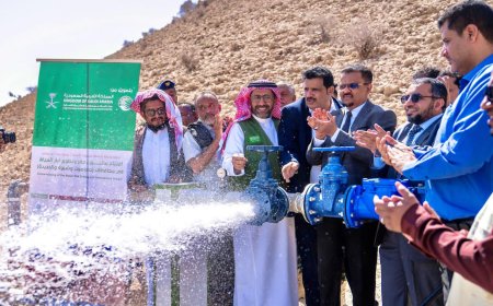 مركز الملك سلمان للإغاثة يدشن مشروع حفر وتطوير آبار المياه في حضرموت