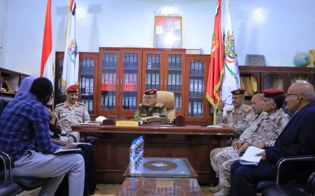 قائد محور تعز يبحث مع اللجنة الدولية للصليب الأحمر سبل تعزيز التعاون الإنساني