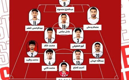 مدرب منتخب الشباب يعلن التشكيلة الأساسية لمواجهة اندونيسيا في ختام دور المجموعات