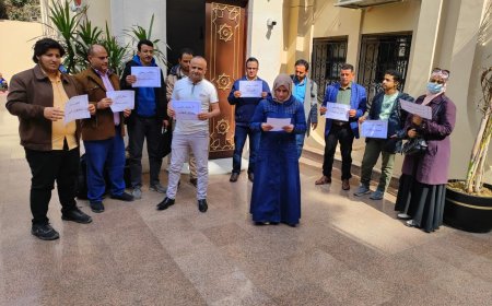 تواصل الوقفات الاحتجاجية للطلاب اليمنيين المبتعثين في مصر