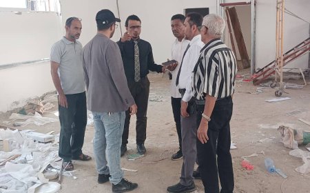 الوكيل الزامكي وبن غودل يتفقدان المراحل الأخيرة من مشروع إعادة تأهيل المنتدى الثقافي بحافون