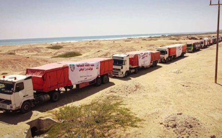 20 ألف سلة غذائية.. قوافل قوات درع الوطن تصل المهرة ضمن جهودها الإغاثية والإنسانية